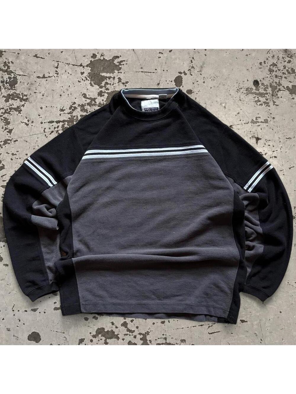Mens Point Zero Striped Sweatshirt Size M